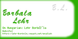 borbala lehr business card